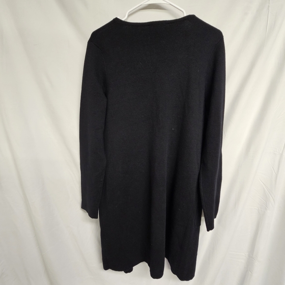 J.Crew Juliette Collarless Sweater Blazer Linen Blend Size Small Black EUC - Picture 2 of 10